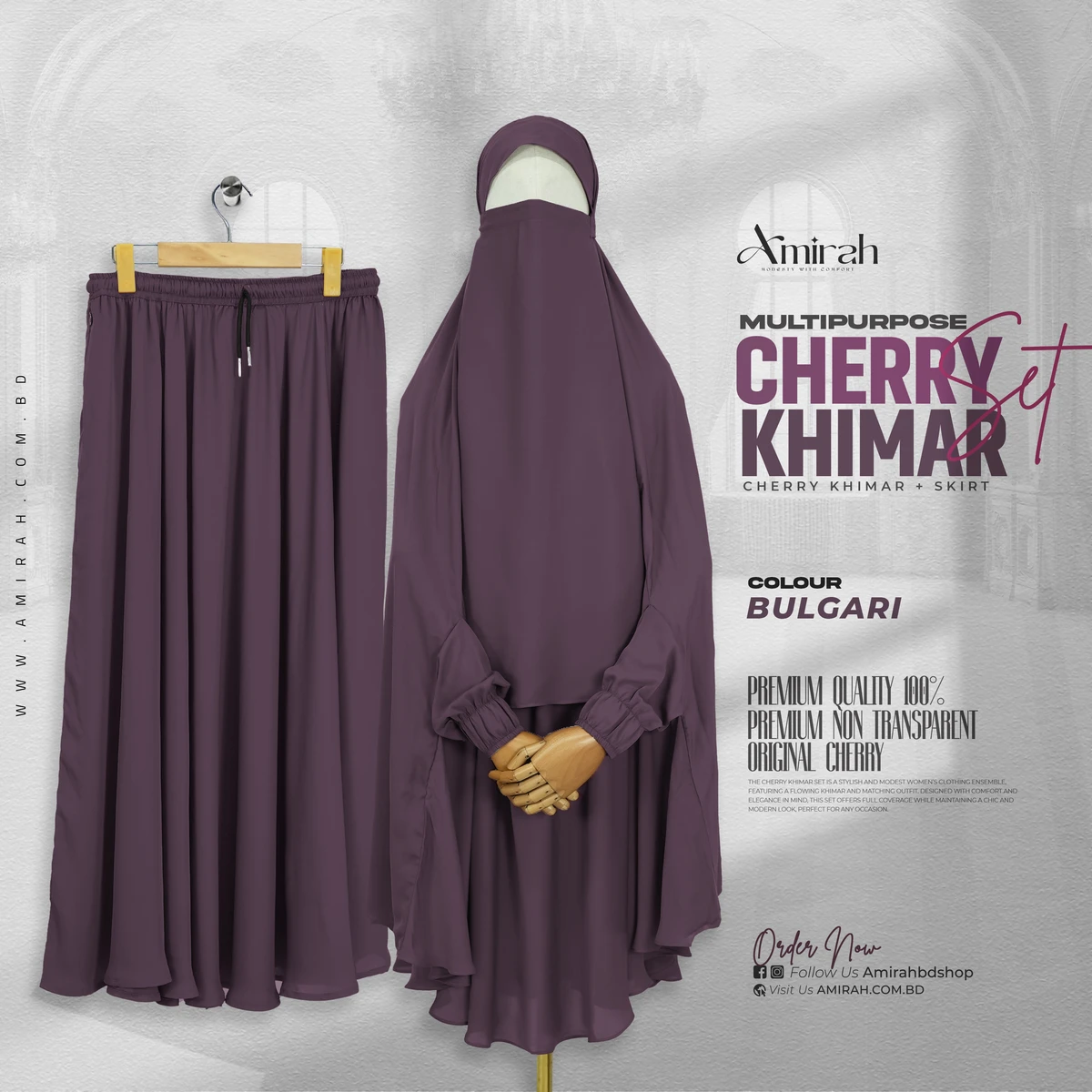 Cherry Khimar Set - Bulgari